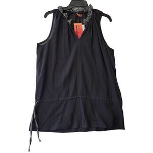 Avatar Clothing Black Sleeveless Shirt Cinch Waist Blouse NEW $32 Womens Size M